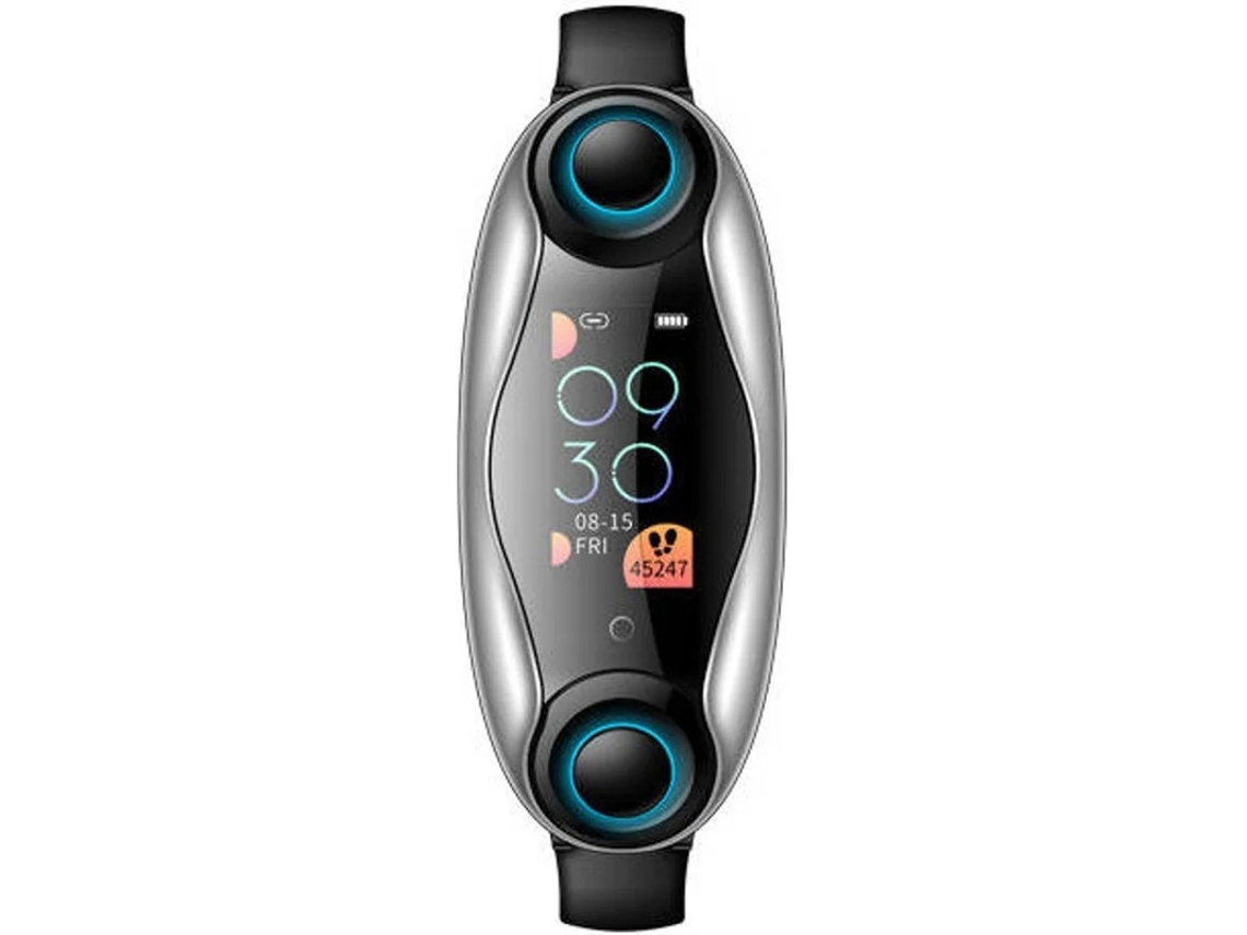 Reloj inteligente con auriculares Bluetooth, auriculares inalámbricos TWS de larga duración de la batería, para hombres y mujeres, Yizhood (negro)