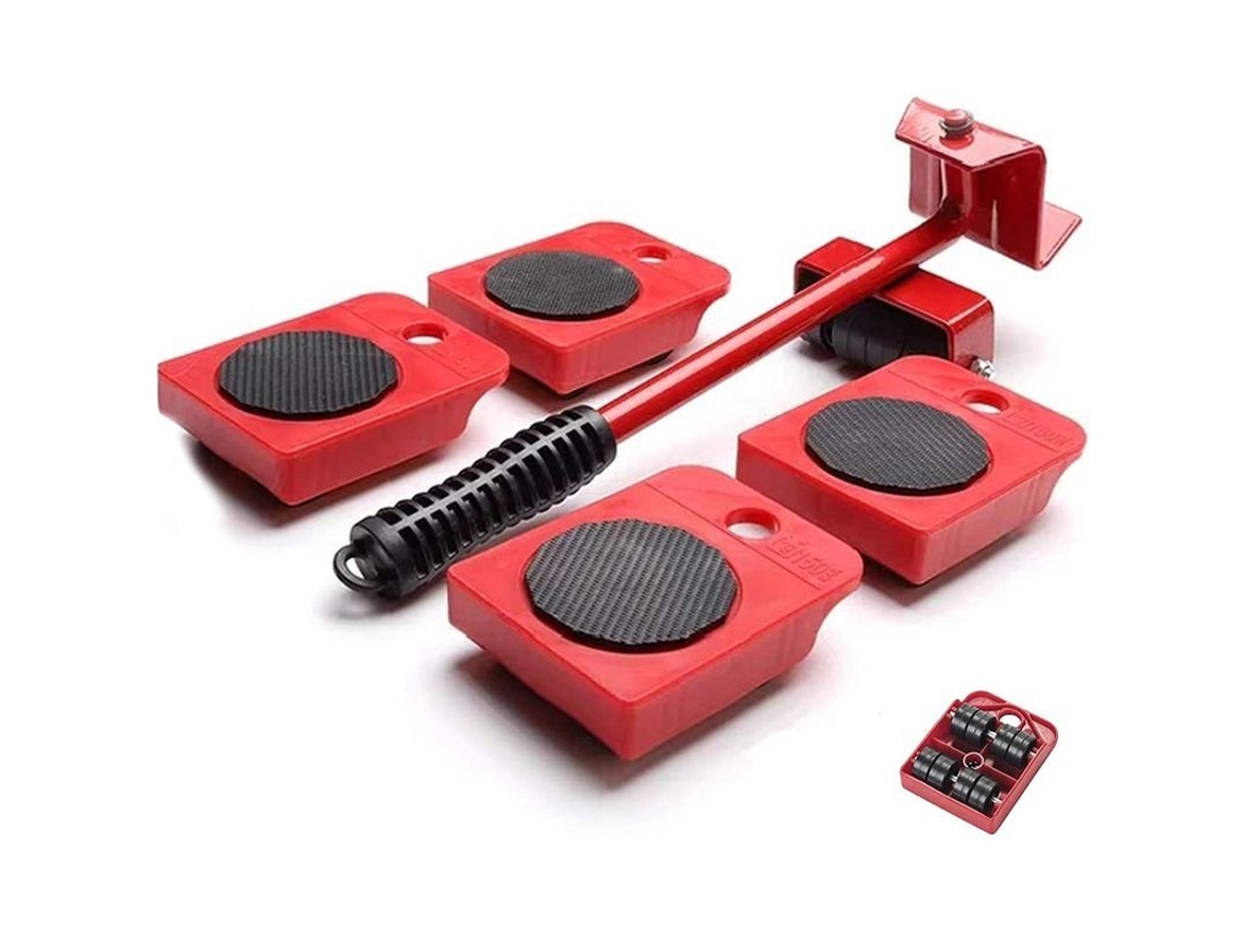 Herramienta De Transporte De Muebles Pesados Con Elevación Para Muebles Armarios Refrigeradores Pianos Carga Máxima 150kg Rojo