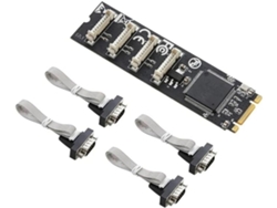 Tarjeta Adaptadora De Expansión De Puerto Serie M2 M+b A 4 Puertos Rs232 Para Controlador De Pc De Escritorio.
