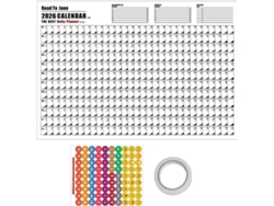 Calendario 2026, planificador semanal y mensual con pegatinas, calendario de pared para la planificación de citas.