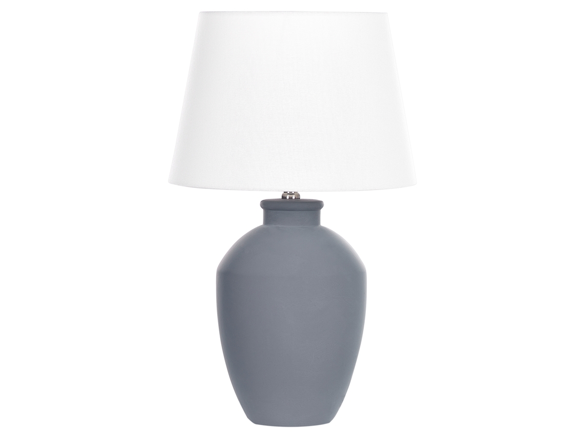 Lámpara de mesa BELIANI Arcos de Cerámica Gris 33x33x55