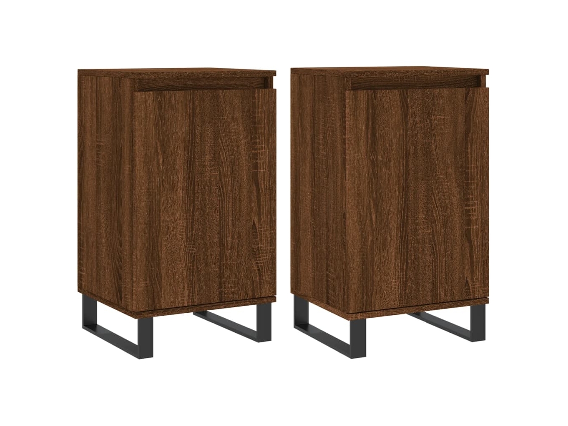 Conjunto 2 Aparador VIDAXL Marrón Madera contrachapada (40x35x70 cm)
