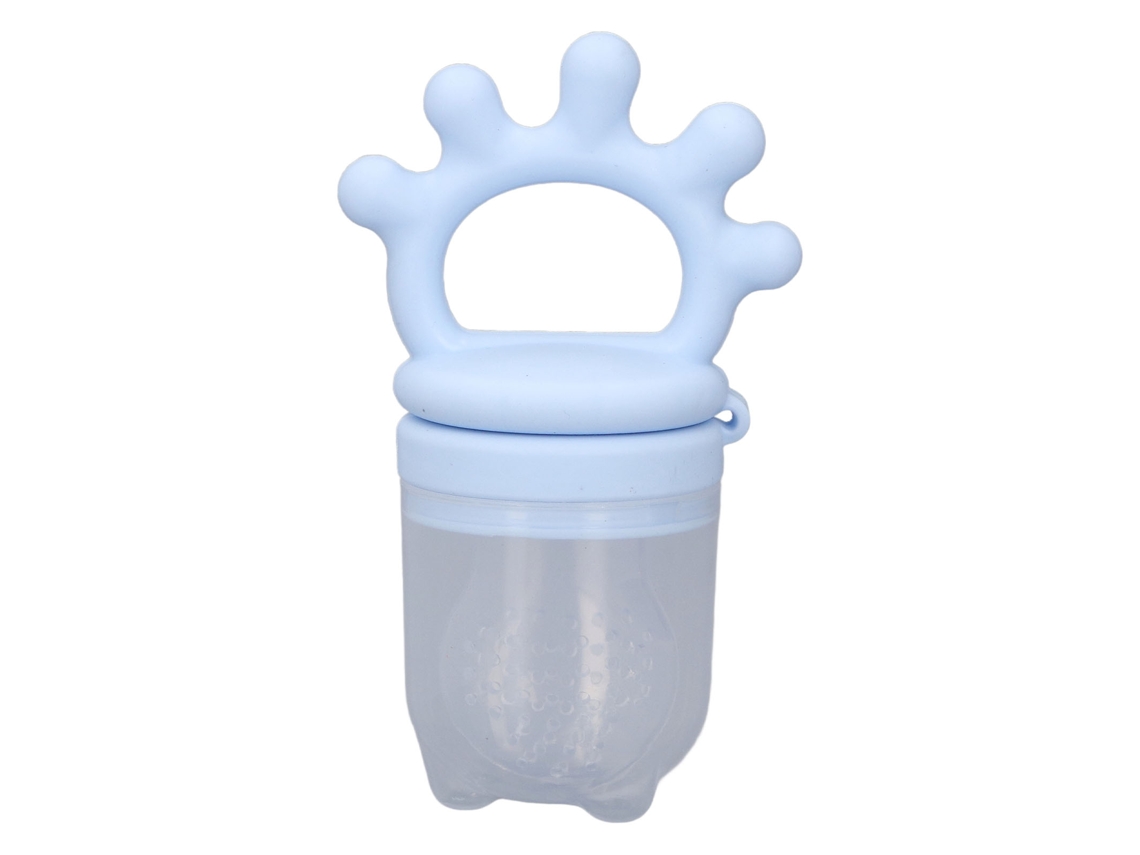Biberón De Silicona Flexible Para Bebés, Juguete De Alimentación Con Frutas Y Verduras Para Recién Nacidos, Color Azul Claro