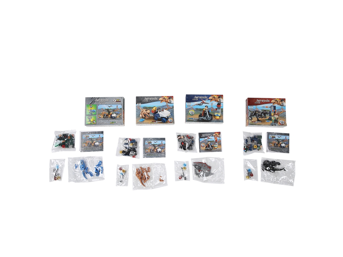 4 Cajas/set De Bloques De Dinosaurios Coloridos De Partículas Pequeñas Para Juguetes De Construcción De Rompecabezas Diy
