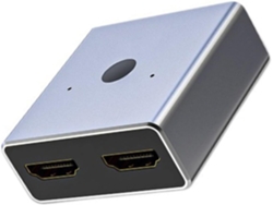 Conmutador Hdtv 4k60hz De 2 Vías, Transmisión Rápida Y Estable Con Carcasa De Aleación.