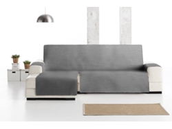 Funda acolchada e impermeable para Chaise Longue orientación izquierda Luke (240 cm - Gris)