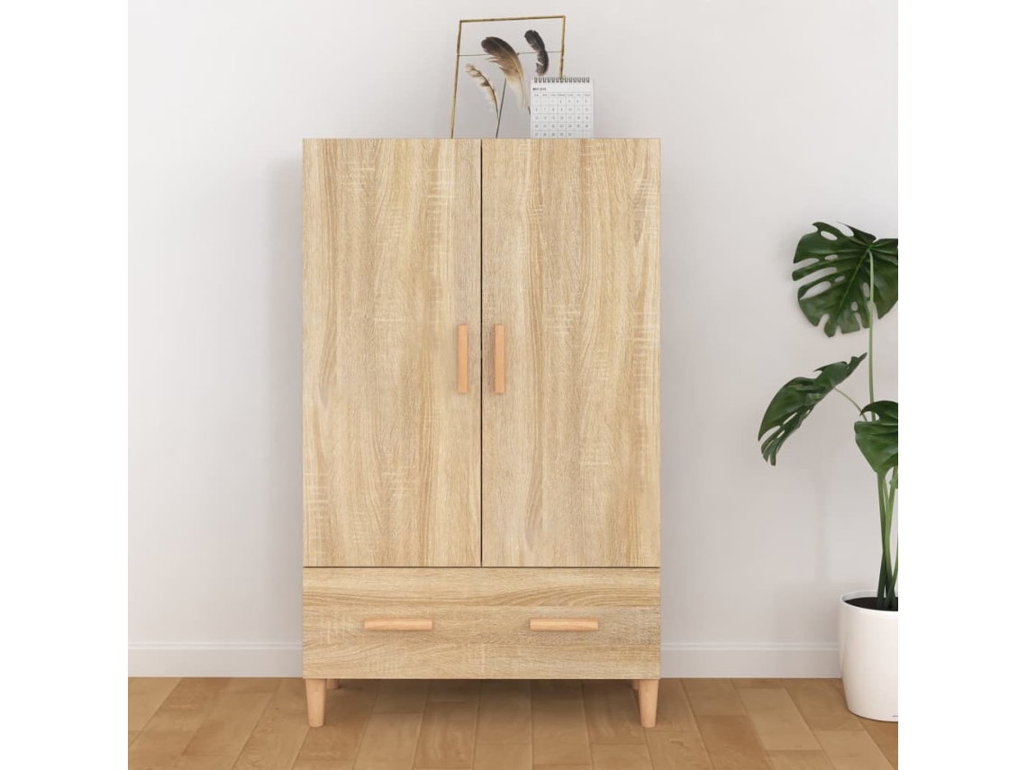 Lovely Home Armario Alto 70X31X115 Cm Madera Procesada Roble Sonoma