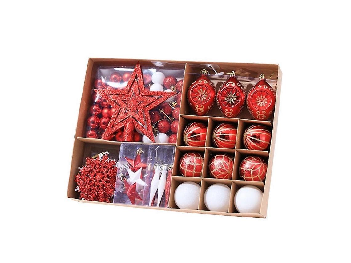 Adornos navideños en forma de estrella, 73 piezas por caja. Hengjian