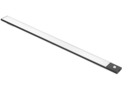 EMUCA Sistema De Iluminación Led Recargable Usb Kaus Negro Con Sensor De Movimiento - 400Mm - Pintado Negro