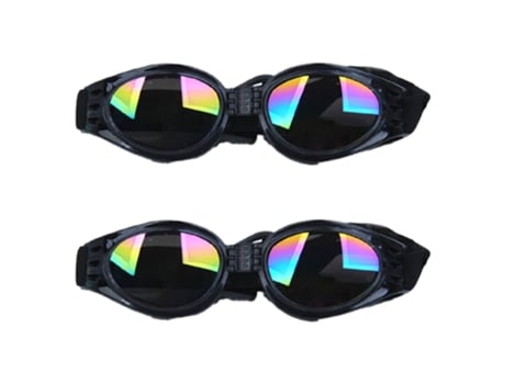 ELKUAIE Gafas para perros Gafas de sol para perros Correa ajustable para gafas de sol UV Protección impermeable para perros