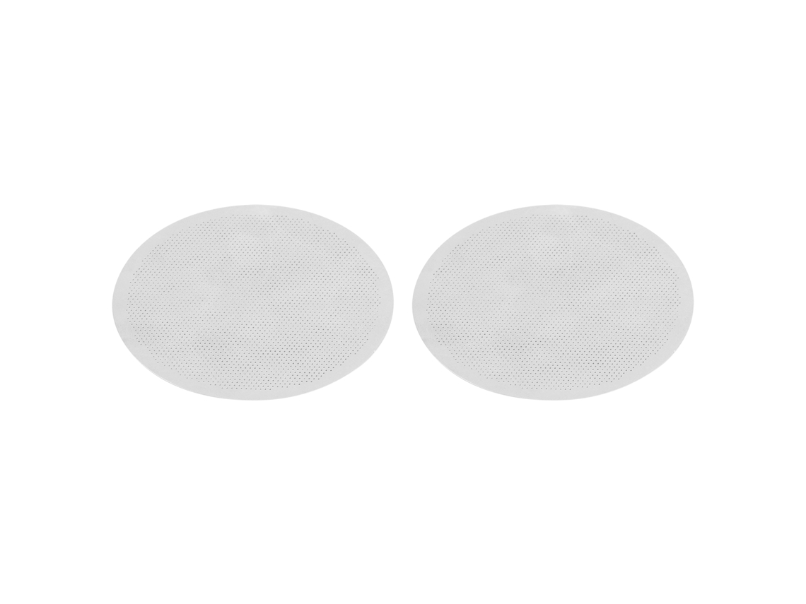 2 Filtros De Café De Malla De Acero Inoxidable 304 Reutilizables, Redondos, De Filtración Fina.