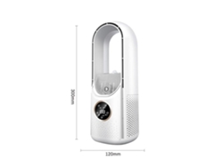 Ventilador eléctrico portátil silencioso Stelasplen blanco con humidificador y purificador de aire