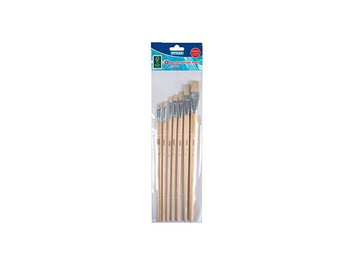 Cepillos de cerdas planas Stylex 2051225 (8 piezas)