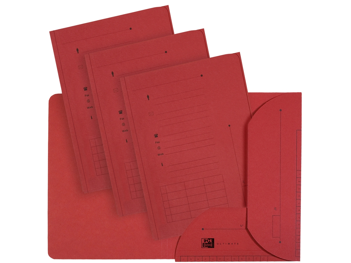 Carpeta de configuración OXFORD Ultimate con 2 solapas Din A4 roja
