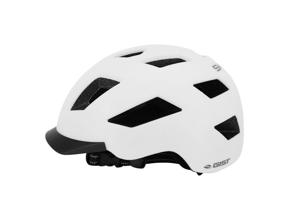 Casco con ajuste de la rueda de luz trasera - luz visible a 200 m GIST Smart In-Mold 52-58