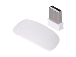 Mouse Sem Fio Usb 2.4g Slim Portátil Com Receptor Para Laptop Computador Office Branco