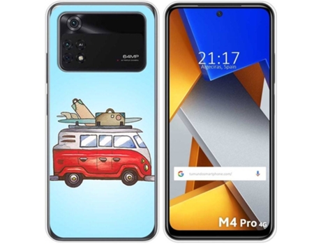Carcasa para Xiaomi Poco M4 Pro 4G TUMUNDOSMARTPHONE Dibujos Furgoneta Multicolor