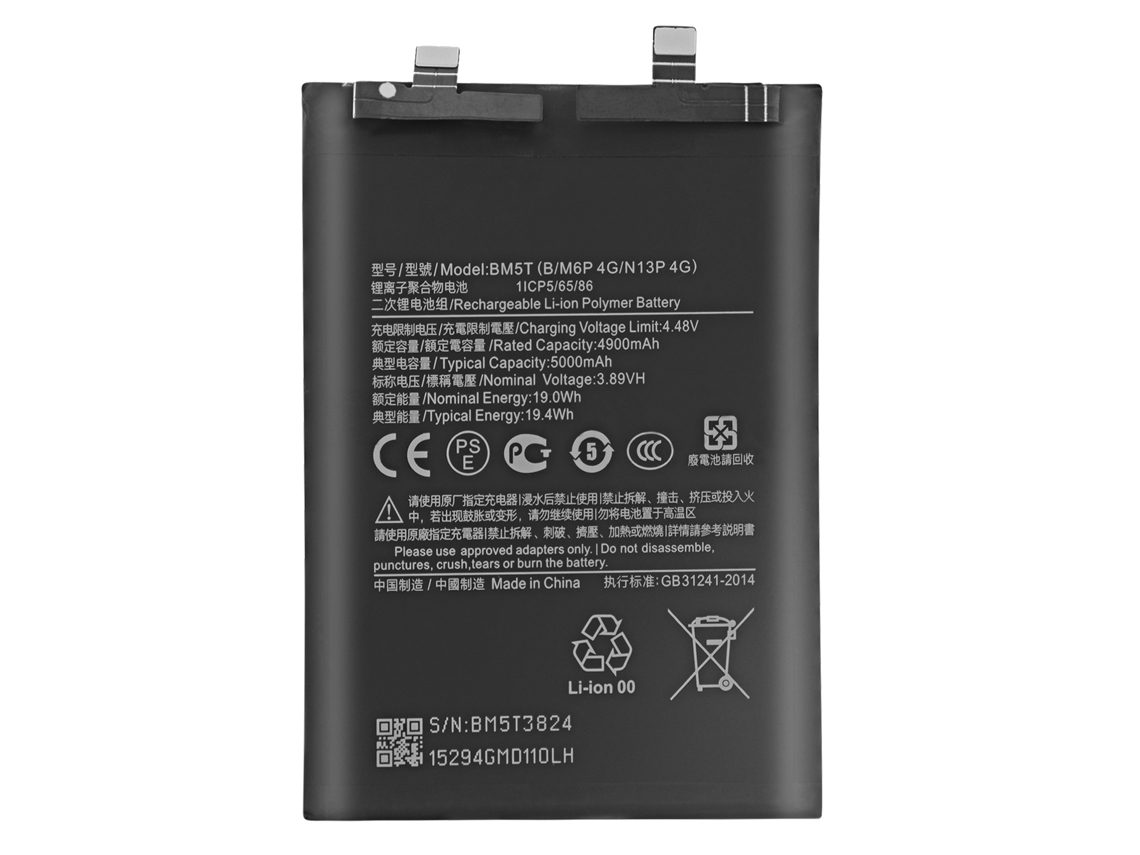 Bateria Interna Clappio Para Xiaomi Redmi Note 13 Pro 4g 5000mah Modelo Bm5t Negro