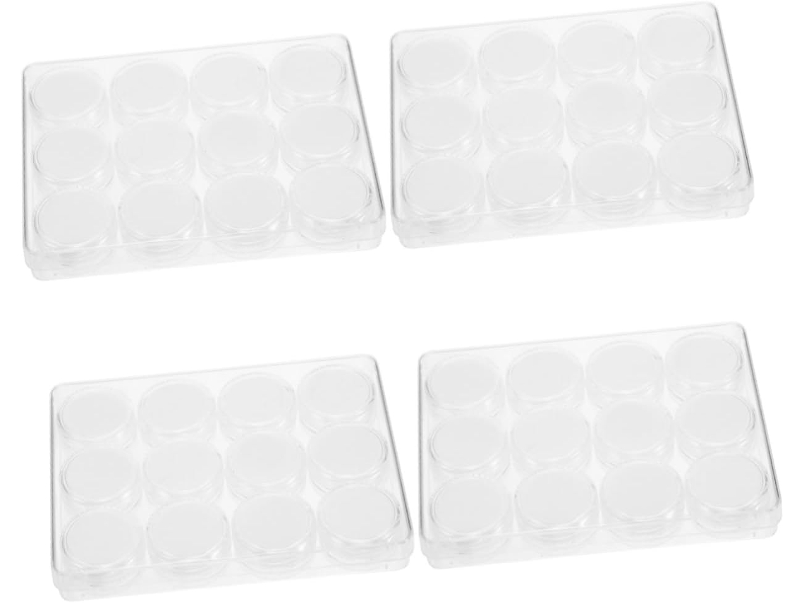 Juego De 4 Cajas Organizadoras Para Joyas Y Gemas Con Tapa Transparente.