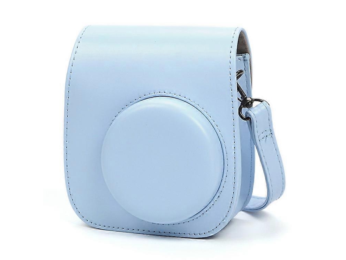 Estuche para cámara instantánea compatible con Fujifilm Instax Mini 12/Mini 11/Mini 9/Mini 8. Bolso de cuero retro con correa para el hombro. Facpoet.