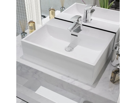 Lavabo MAISON ExCLUSIVE - con Orificio Para Grifo Cerámica Blanco 51,5x38,5x15 cm