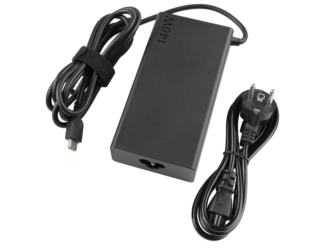 Cargador Klack Usb-c 140w Para Portátil Lenovo Slim Pro, Yoga Pro, Ideapad Pro, Legion Y Thinkpad 20v 7a Negro