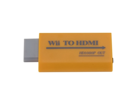 Convertidor de Wii a HDMI compatible con adaptador de audio Full HD 720P 1080P de 3,5 mm para HDTV Wii Converter amarillo
