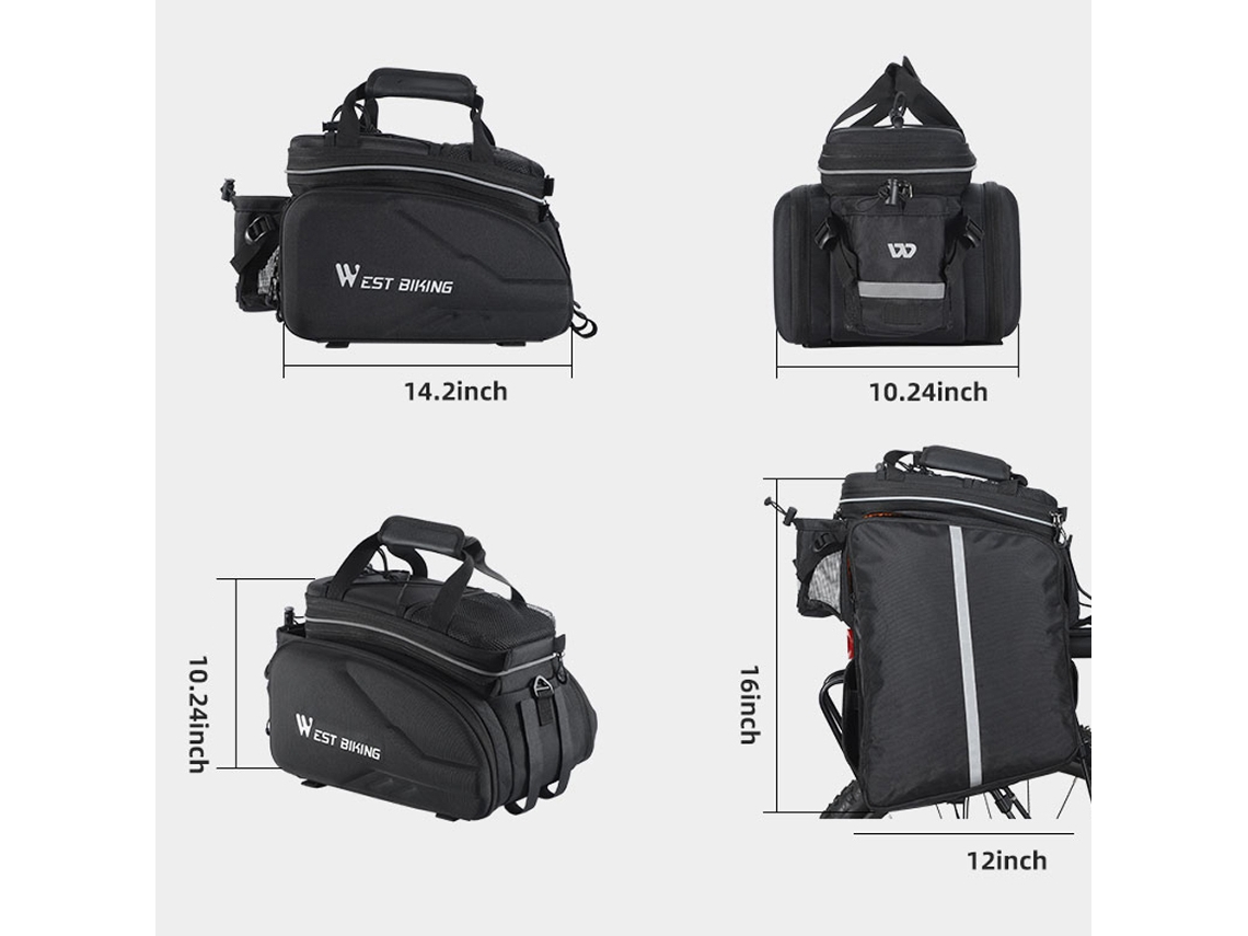 Bolsa De Portaequipajes Trasero Para Bicicleta Expandible De Gran Capacidad Mochila Portátil Accesorio De Ciclismo