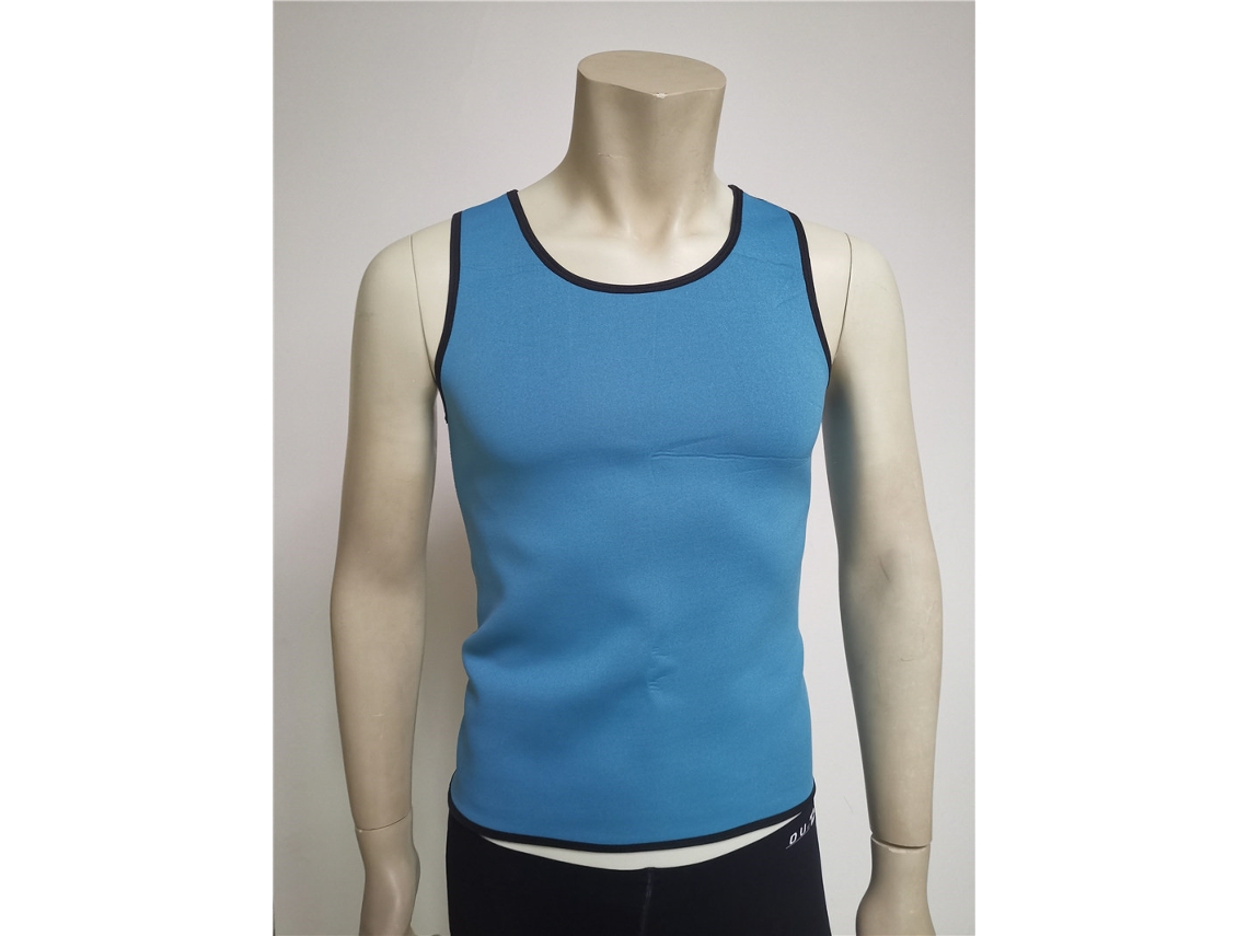Top De Entrenamiento Con Efecto Sauna, Azul, 5xl*
