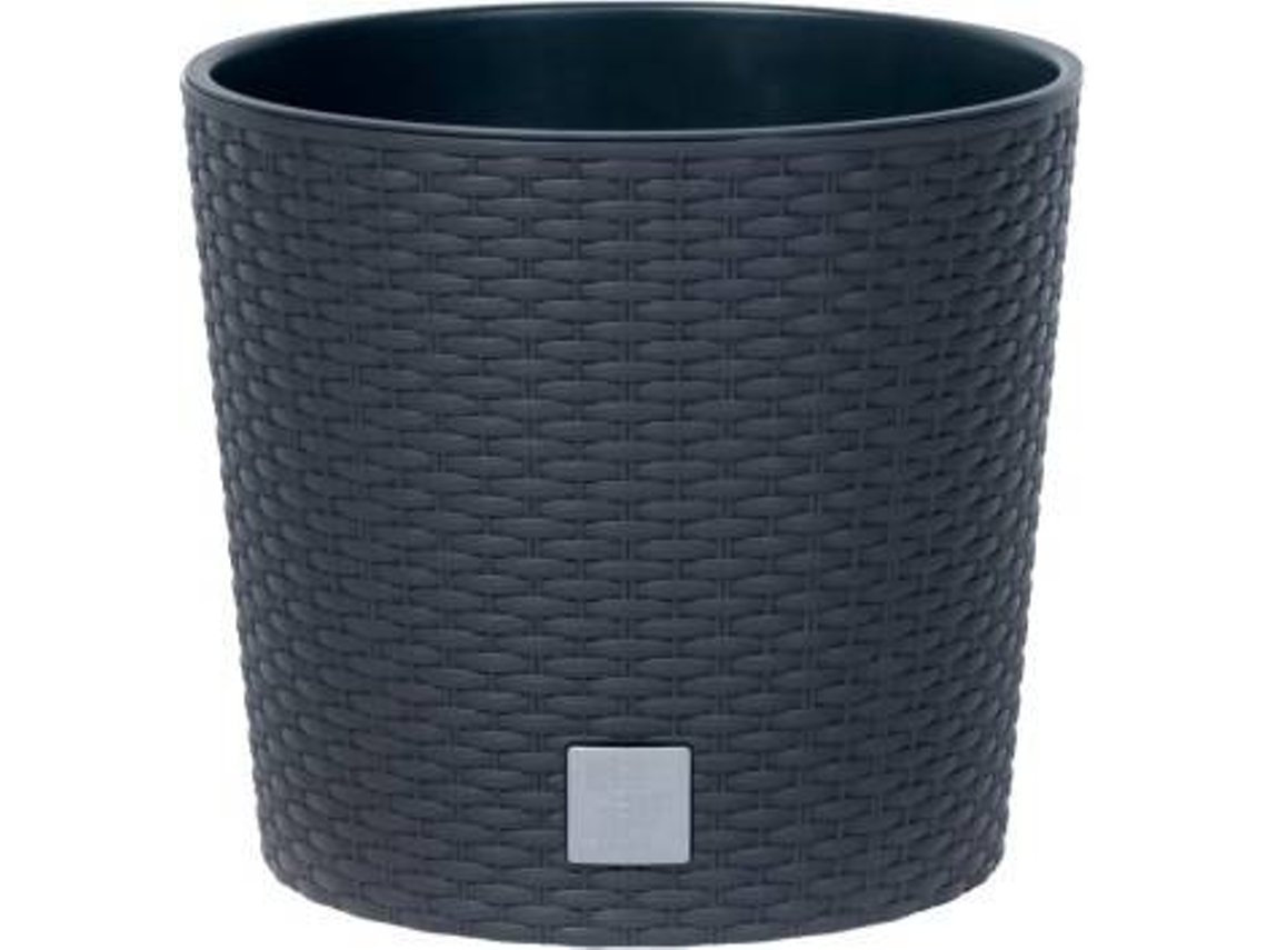 Macetero PROSPERPLAST Rato Round (Gris - 25x22.4cm)