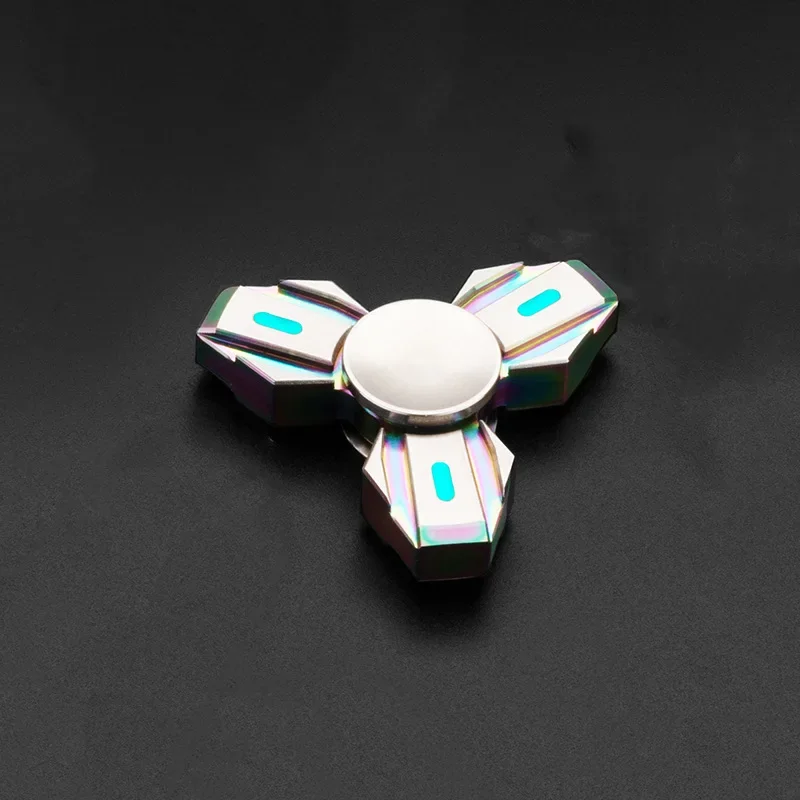Mini Fidget Spinner Iluminado (de Color) Juguete Antiestrés Spinner De Acero Inoxidable