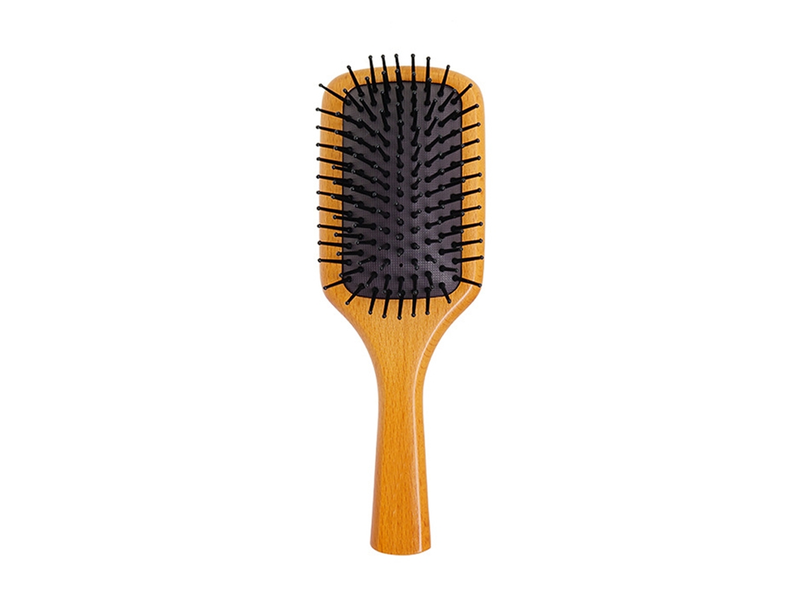 Cepillo de madera de haya natural para cabellos gruesos, rizados, finos, largos o cortos.