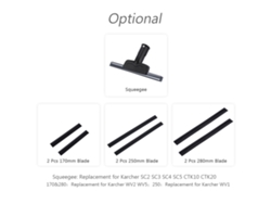 Escobillas De Goma De Repuesto Para Limpiaparabrisas Karcher Wv2 Wv5 De 280 Mm, 2 Unidades.