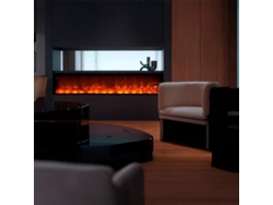 Sined CAMINETTO AMIATA Chimenea eléctrica empotrada y de pie de 180 cm con 1500W de potencia ,Negra