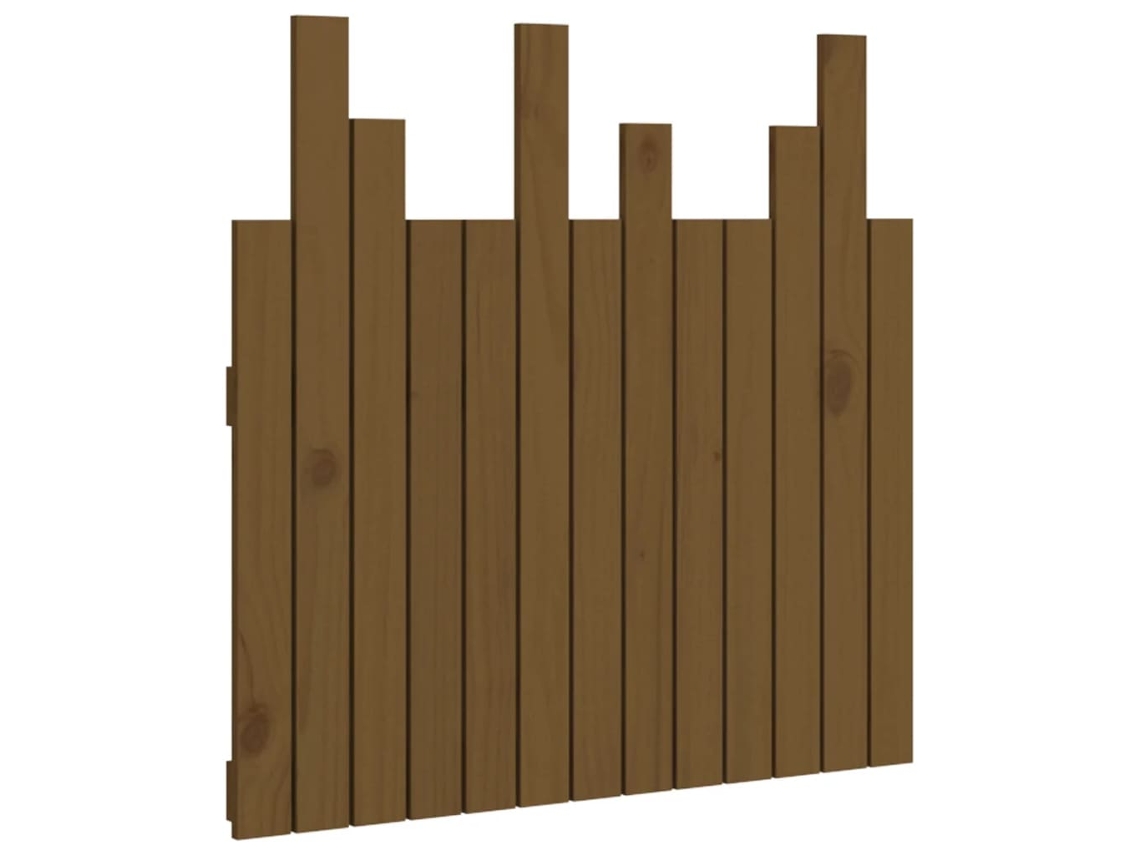 Cabecero de pared MAISON EXCLUSIVE en pino macizo, marrón miel (82,5 x 3 x 80 cm)