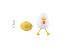 Lámpara De Noche De Silicona Con Forma De Pato, Soporte Para Teléfono Móvil, Brillo Ajustable, Led, Carga Usb Y Sombrero.