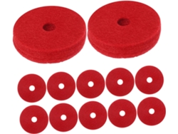 Almohadillas De Fieltro De 12 Piezas Para Baterías, Arandelas Antivibración De Doble Capa, 3,6 X 1 Cm, Rojas