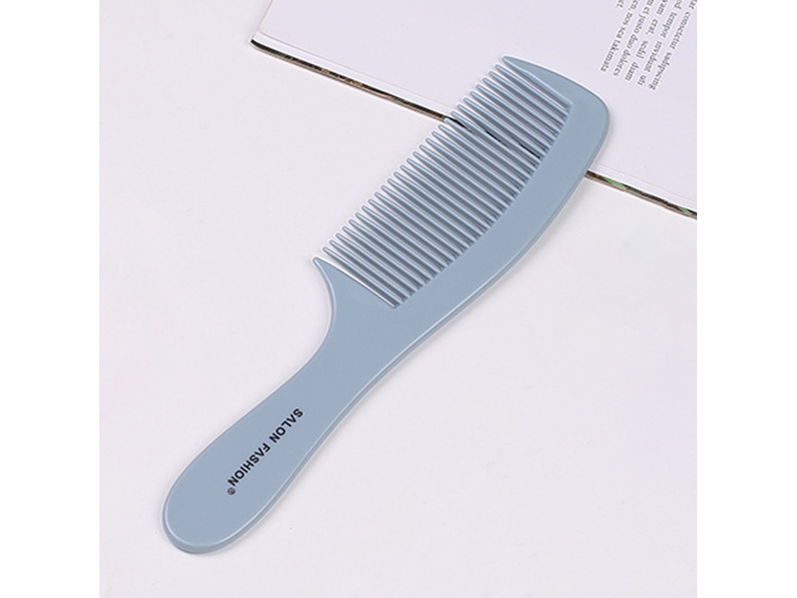 Peine plano de plástico con dientes anchos para masajear el cabello y el cuero cabelludo. MDUG (Estilo 1 Azul)