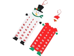 Colgante De Calendario De Fieltro Feliz Navidad 2 Decoraciones Colgantes Para La