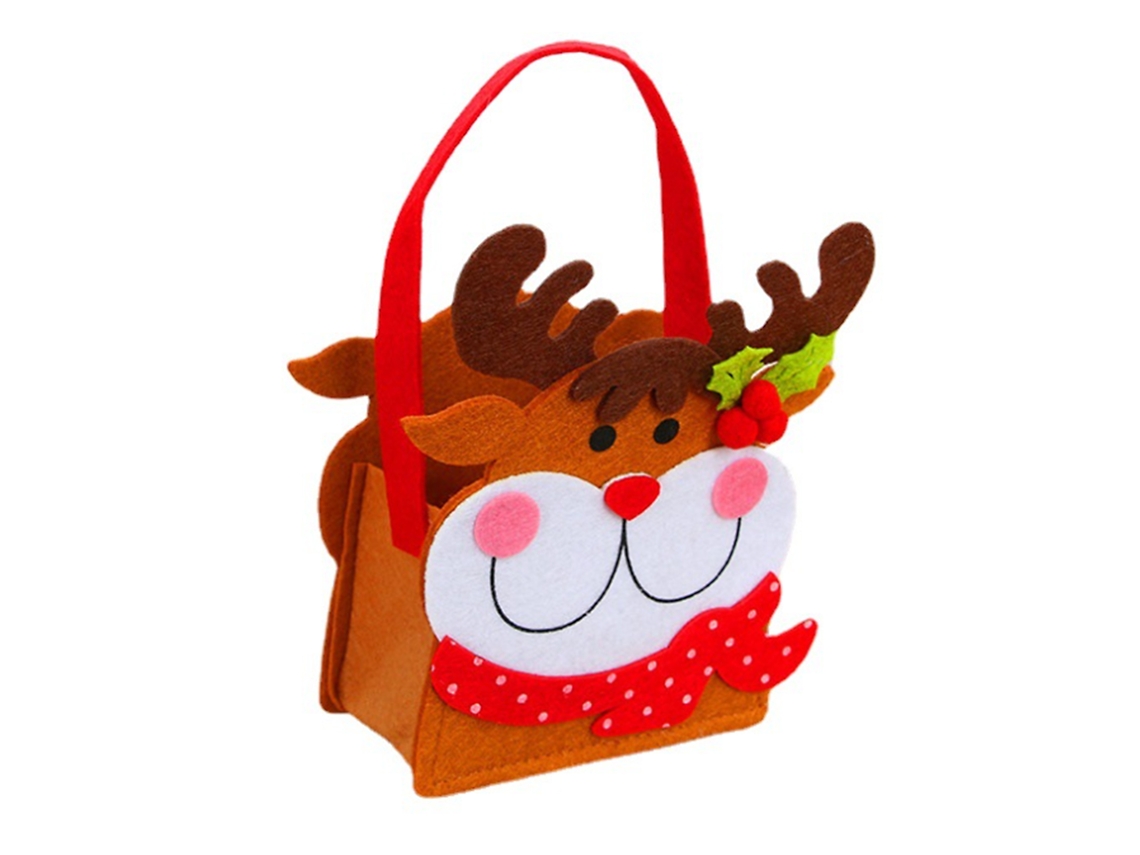 Bolsa de regalo navideña de fieltro con dulces