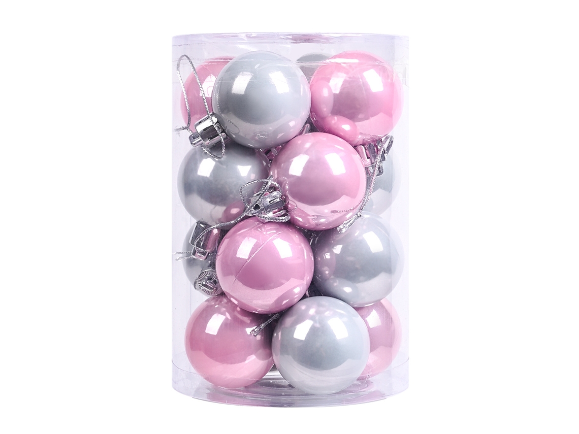 Adornos navideños, bola de plástico para árbol de Navidad, bola de Navidad brillante y perlada, azul perlado, 8 cm, 16 unidades Yunzii