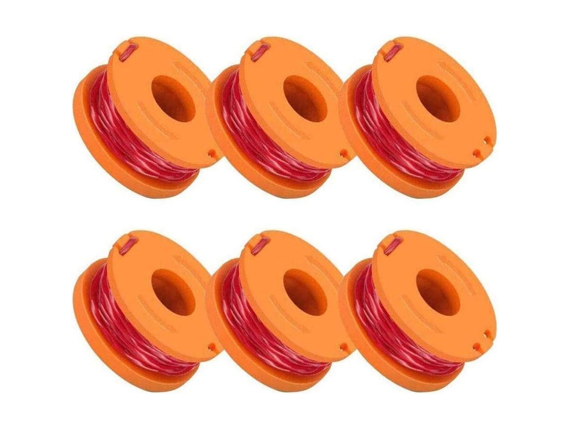 Juego de 6 mangueras roscadas Rebe para cortacéspedes Worx, de 3 metros (10 pies), compatibles con Husqvarna WG150-WG180.