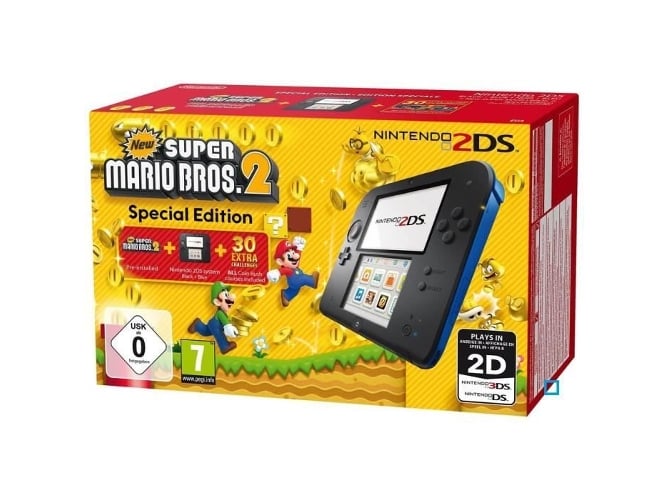 Consola Nintendo 2DS + Juego Super Mario Bros 2 (Azul)