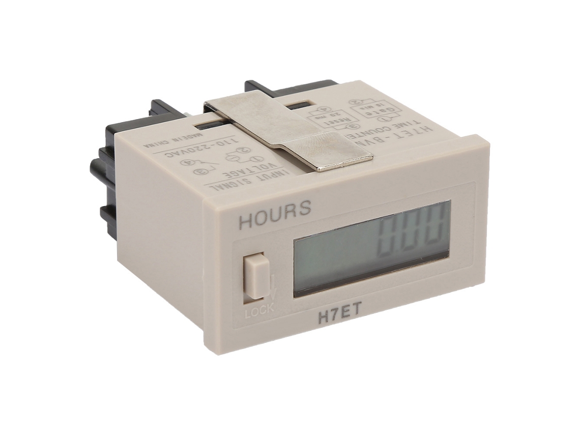 Contador Eléctrico Digital H7et Bvm Totalizador Con Pantalla Lcd De 6 Dígitos 0.00segundos 110-220v Ac