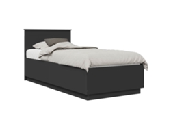 Maison Exclusive - Estructura De Cama Negro 90 X 200 Cm Madera De Ingeniería