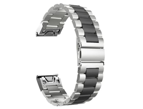 Correa Acero para Garmin fenix 5X Cinzento y Negro