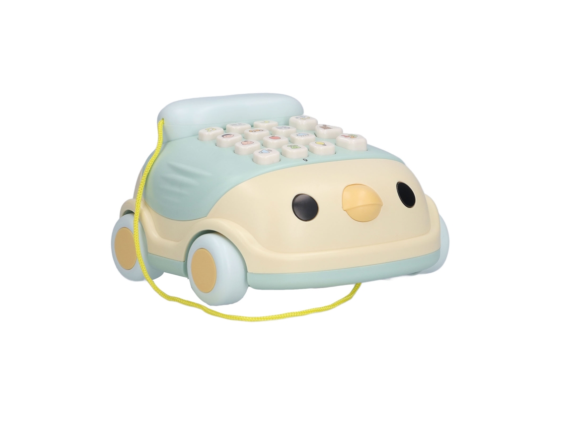 Teléfono De Juguete Infantil Con Forma De Pollo De Dibujos Animados, Coche Eléctrico Educativo Para Niños De 3 Años En Adelante (verde)
