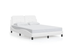 Maison Exclusive - Estructura De Cama Sin Colchón Zadar Cuero Sintético Blanco 140x190cm
