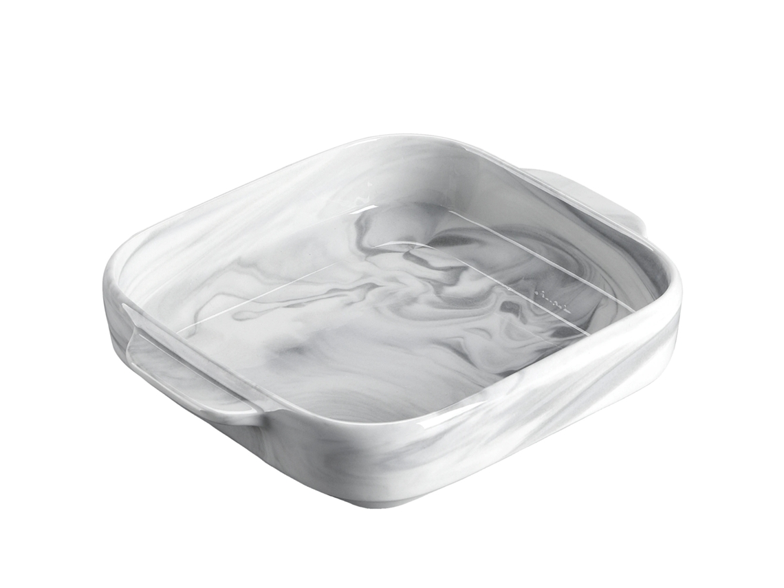 Molde para hornear, material cerámico, recurso ecológico, volumen total de 1500 ml, molde de mármol