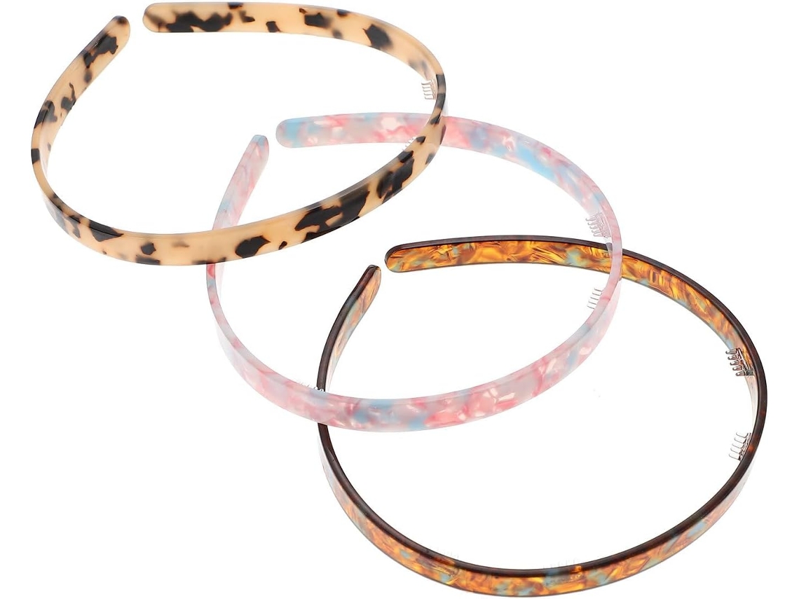Diademas Para Mujer Nuobesty, 3 Unidades, En Lámina De Acetato Ligera, Portátiles Y Elegantes, Diseño Elegante Para